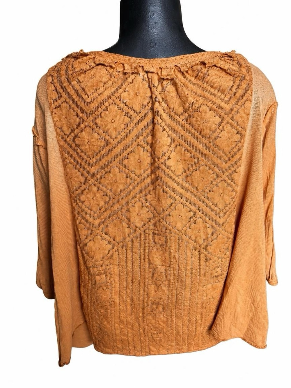 Free People Embroidered Diamond-Panel Tunic - Rust - Picture 2 of 3
